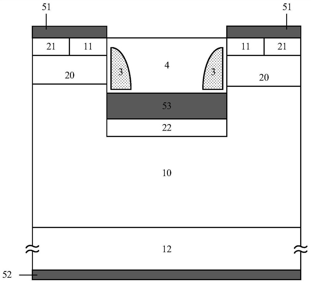 Bottom trench Schottky contact sic MOSFET device