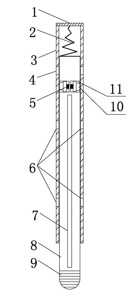 Hand-held soil body density detection device