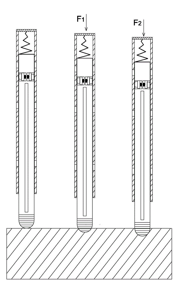 Hand-held soil body density detection device