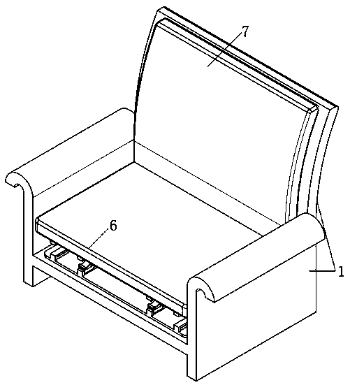 Multi-channel aeroelastic sofa with bionic cushioning layer