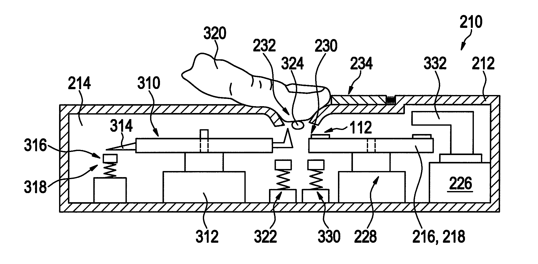 Portable measuring system having a moisture-proof assembly space