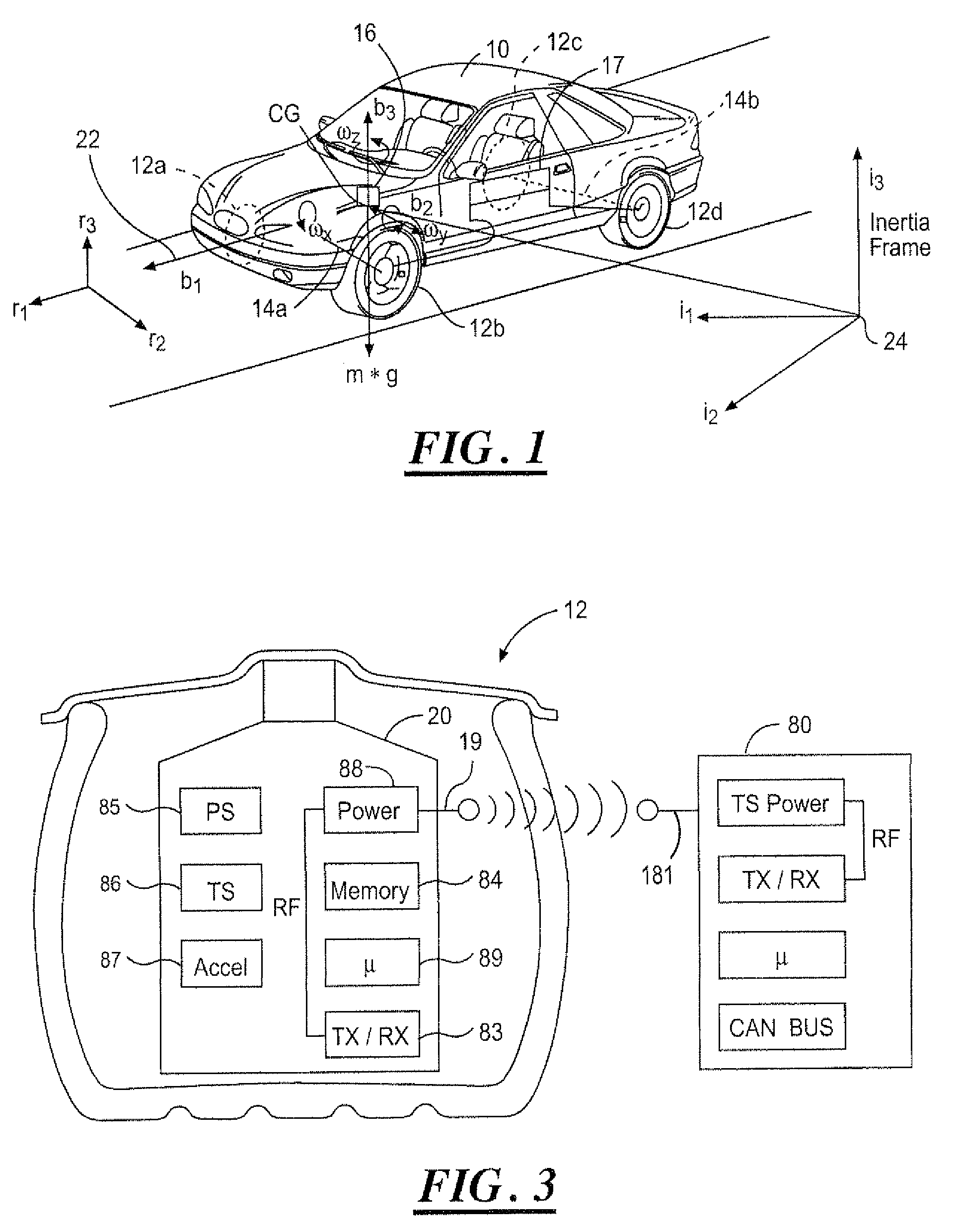 Vehicle stability control system with tire monitoring