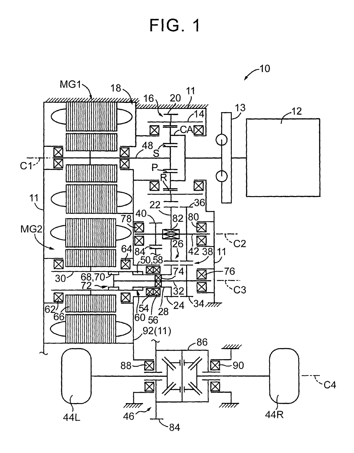 Drive device for hybrid vehicle