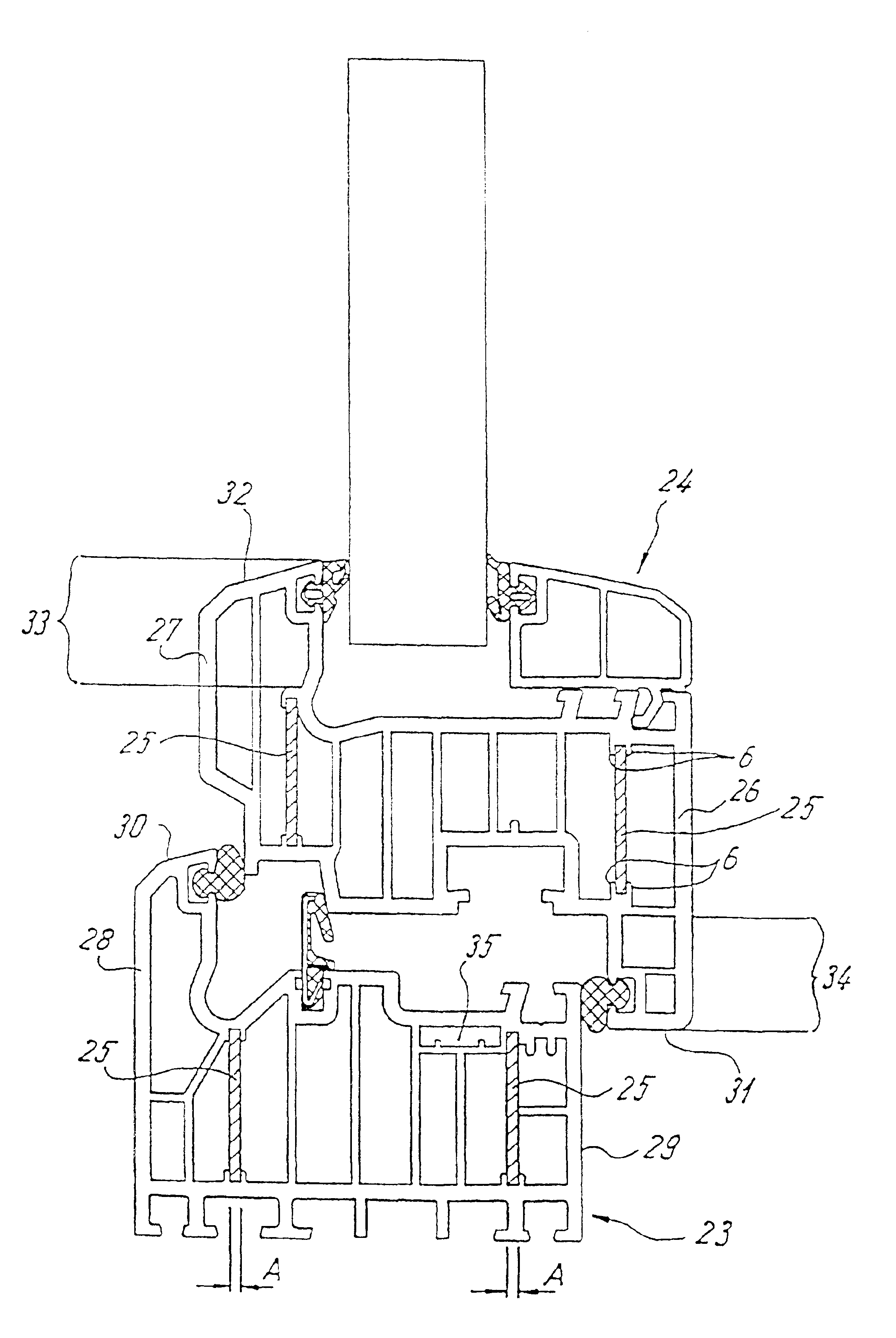 Hollow plastic section