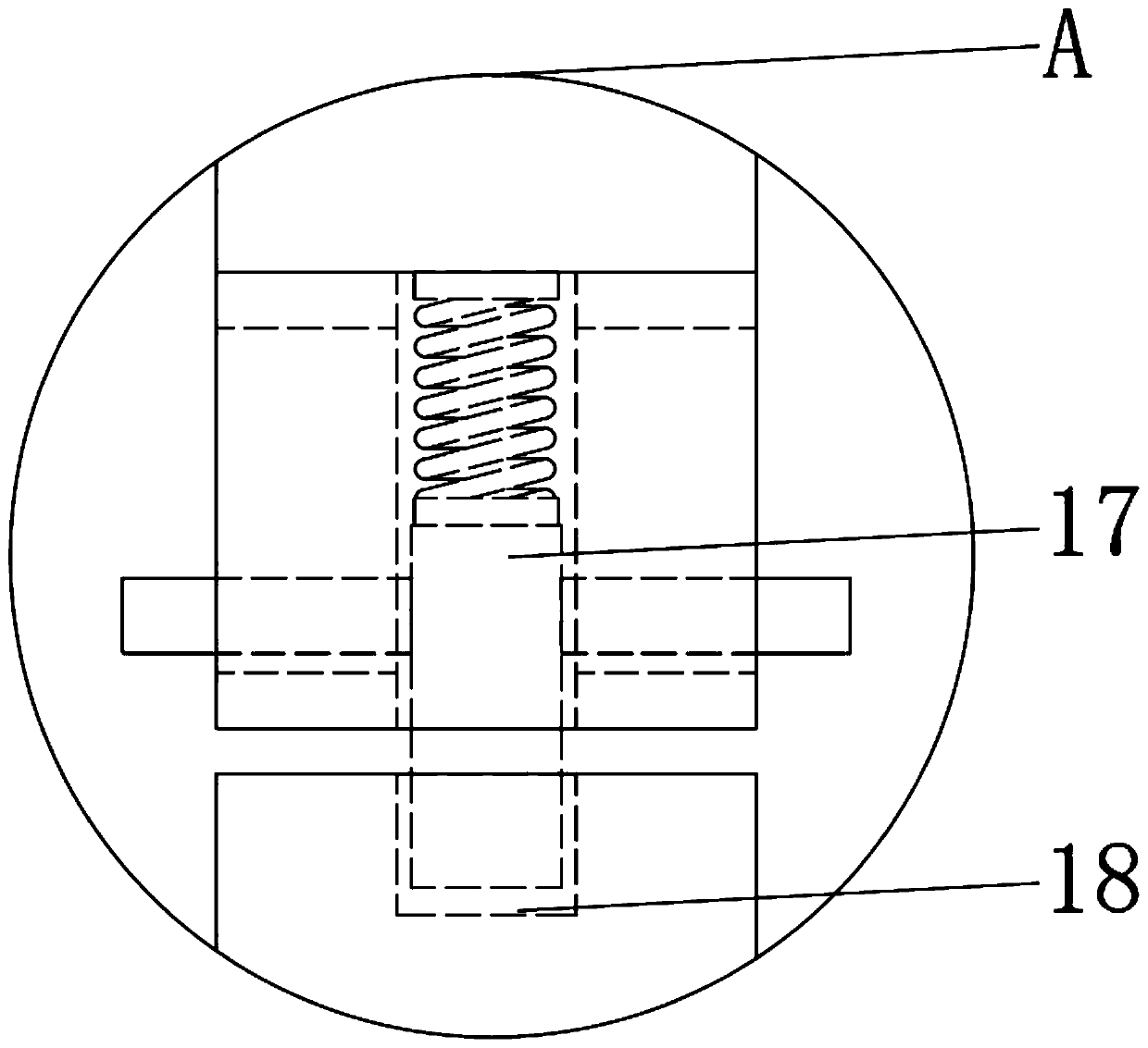 Arrangement device for anti-bacterial and moisture-proof chenille sofa fabric and chemical fabric weaving