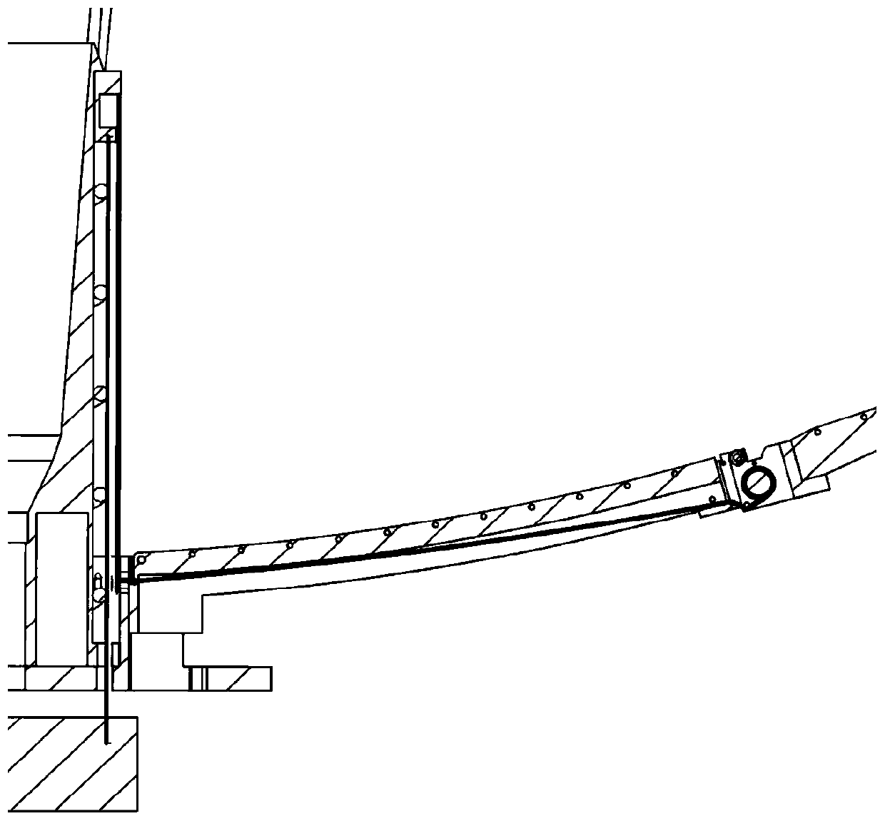 Rope-driven umbrella-shaped Cassegrain antenna main and auxiliary surface stable unfolding mechanism