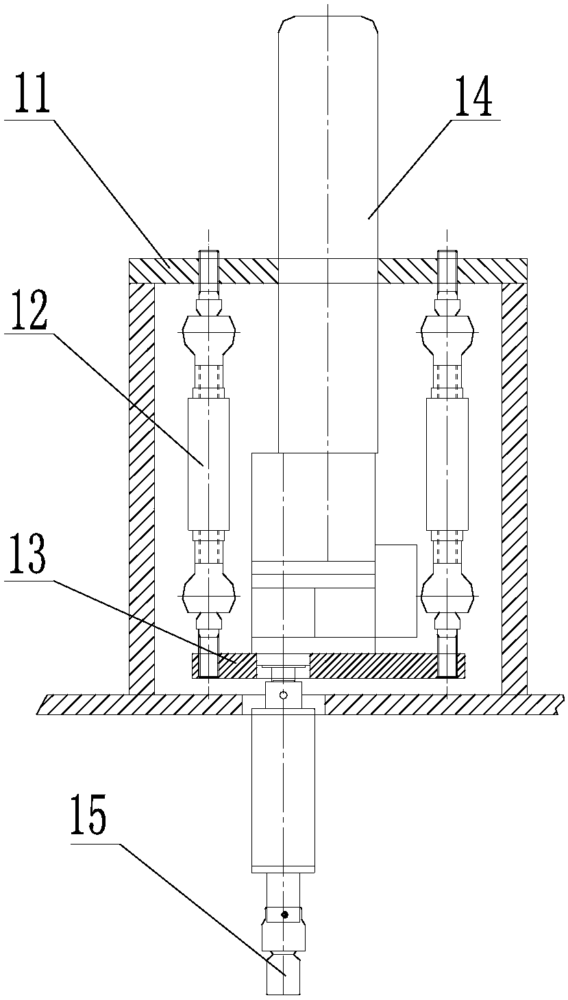 Bolt screwing device with floating connection