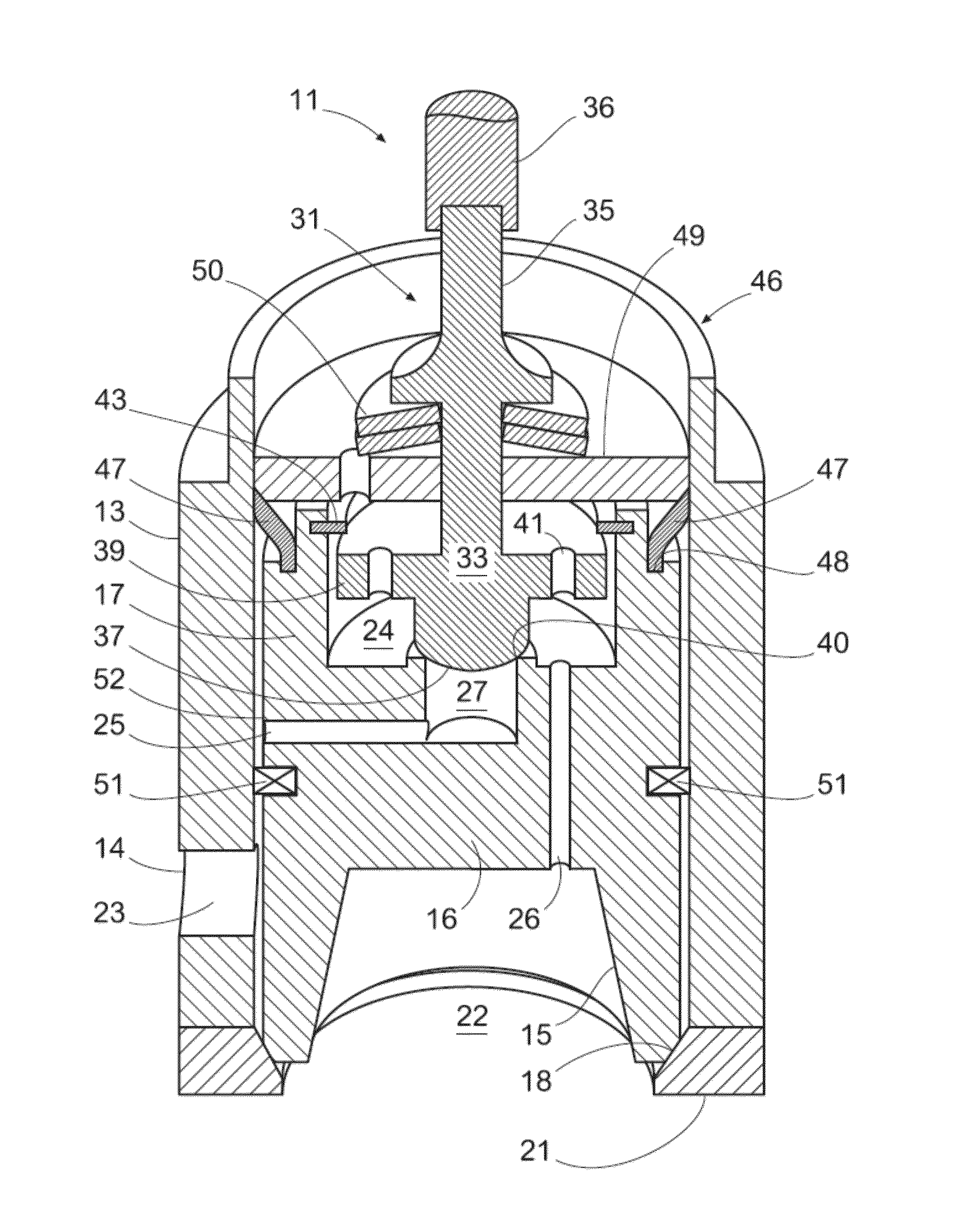 Pressure balanced spring loaded overtravel sealing apparatus