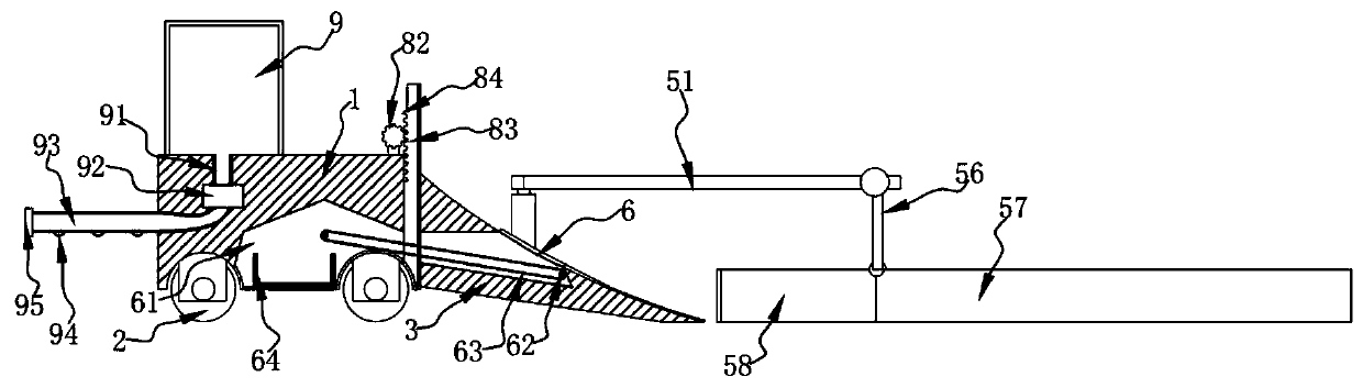 Cement pavement dredging device in water conservancy project