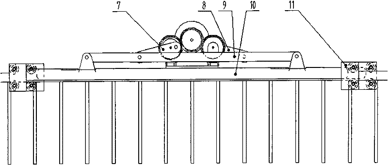 Special-purpose farm work rake for farm work machine in salt pan