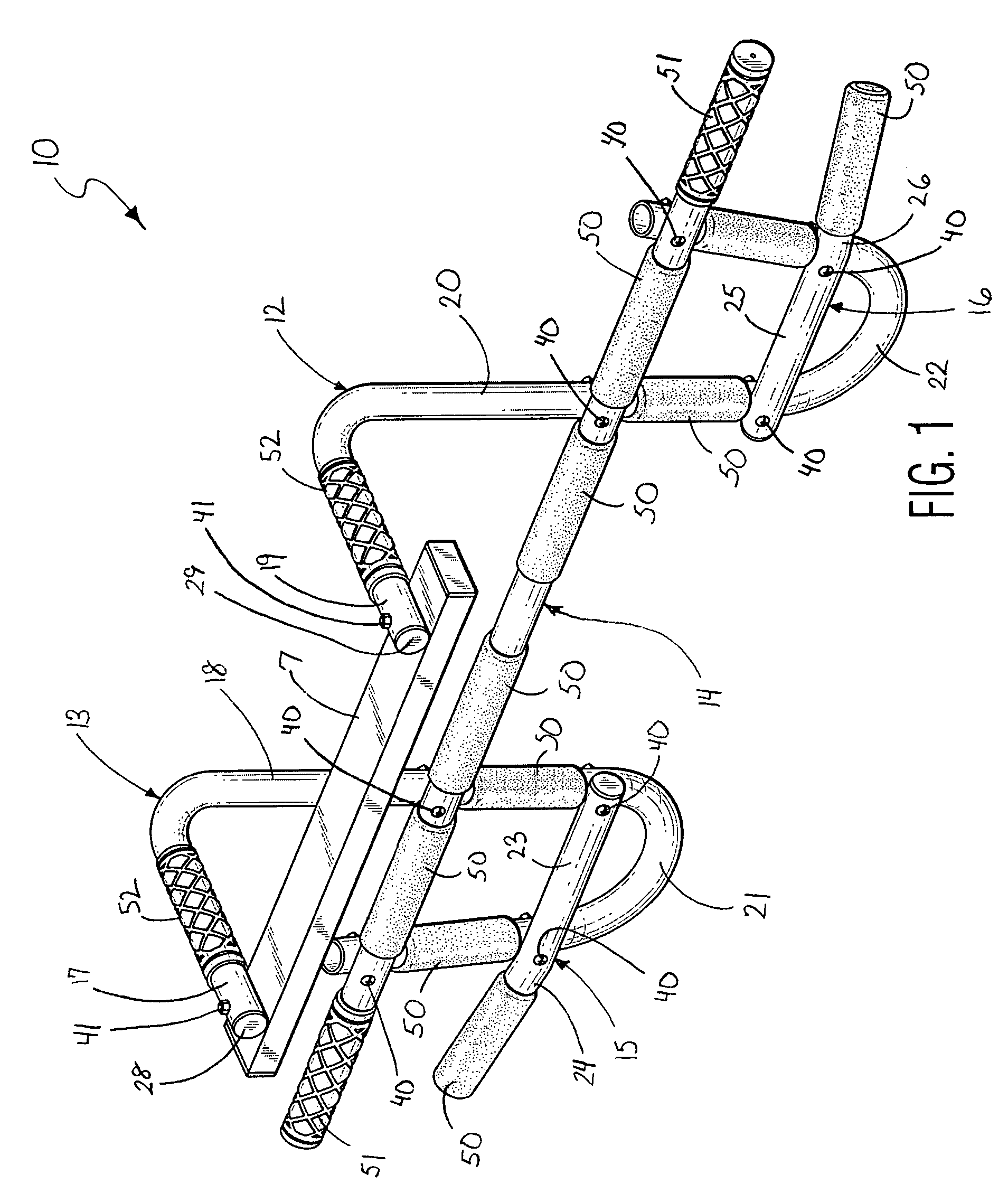 Doorway mounted exercise apparatus