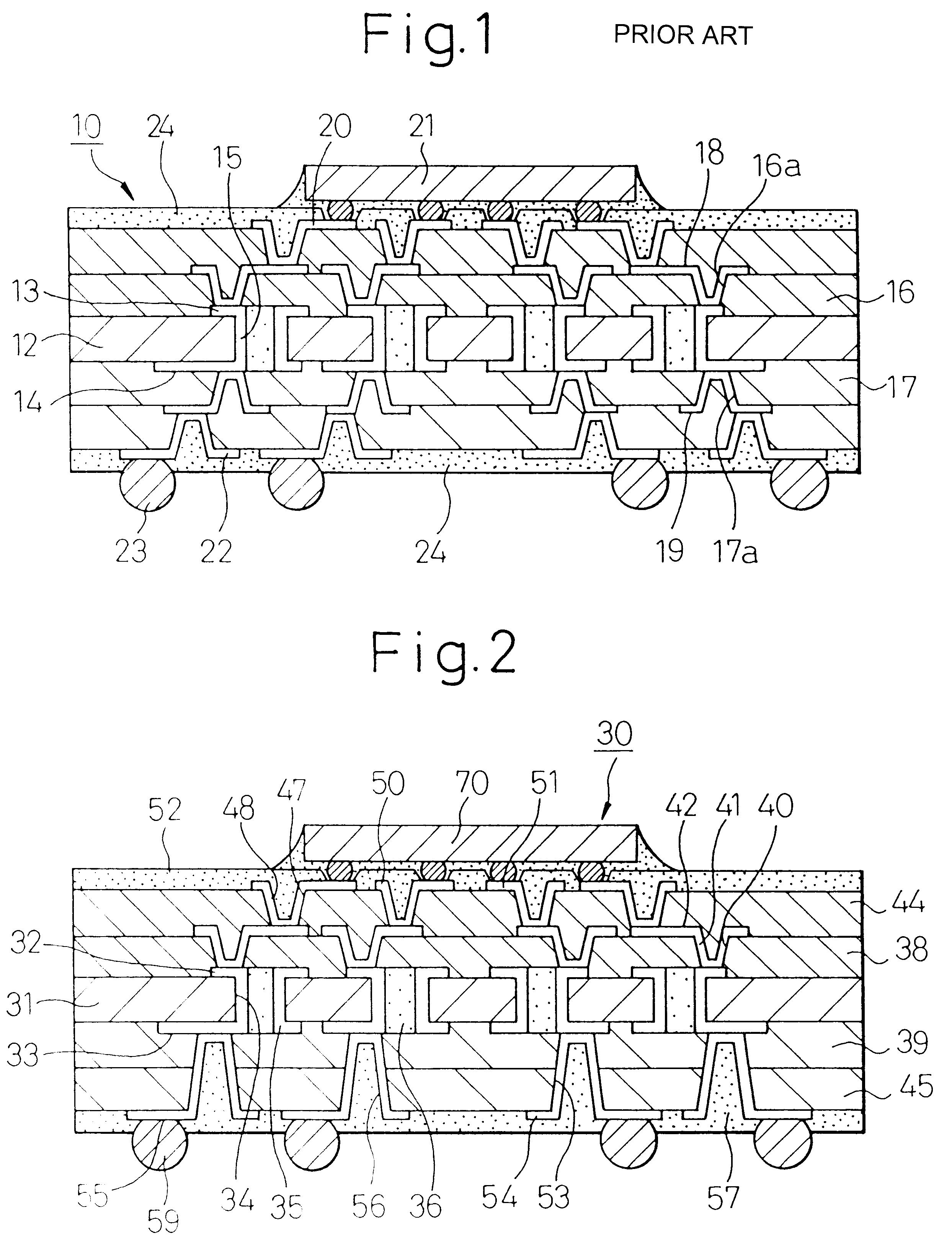 Build-up board package for semiconductor devices