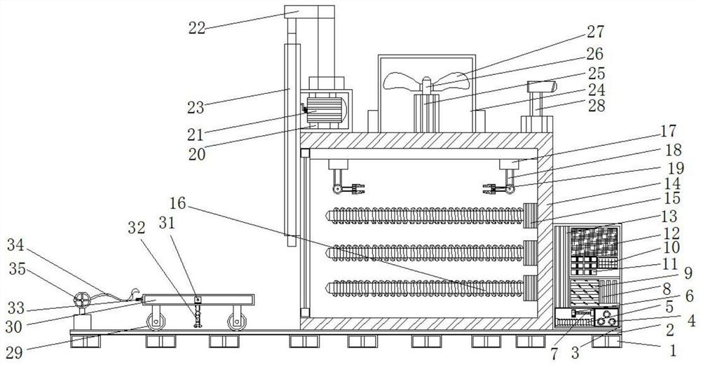 Heat treatment device for metal material production and processing