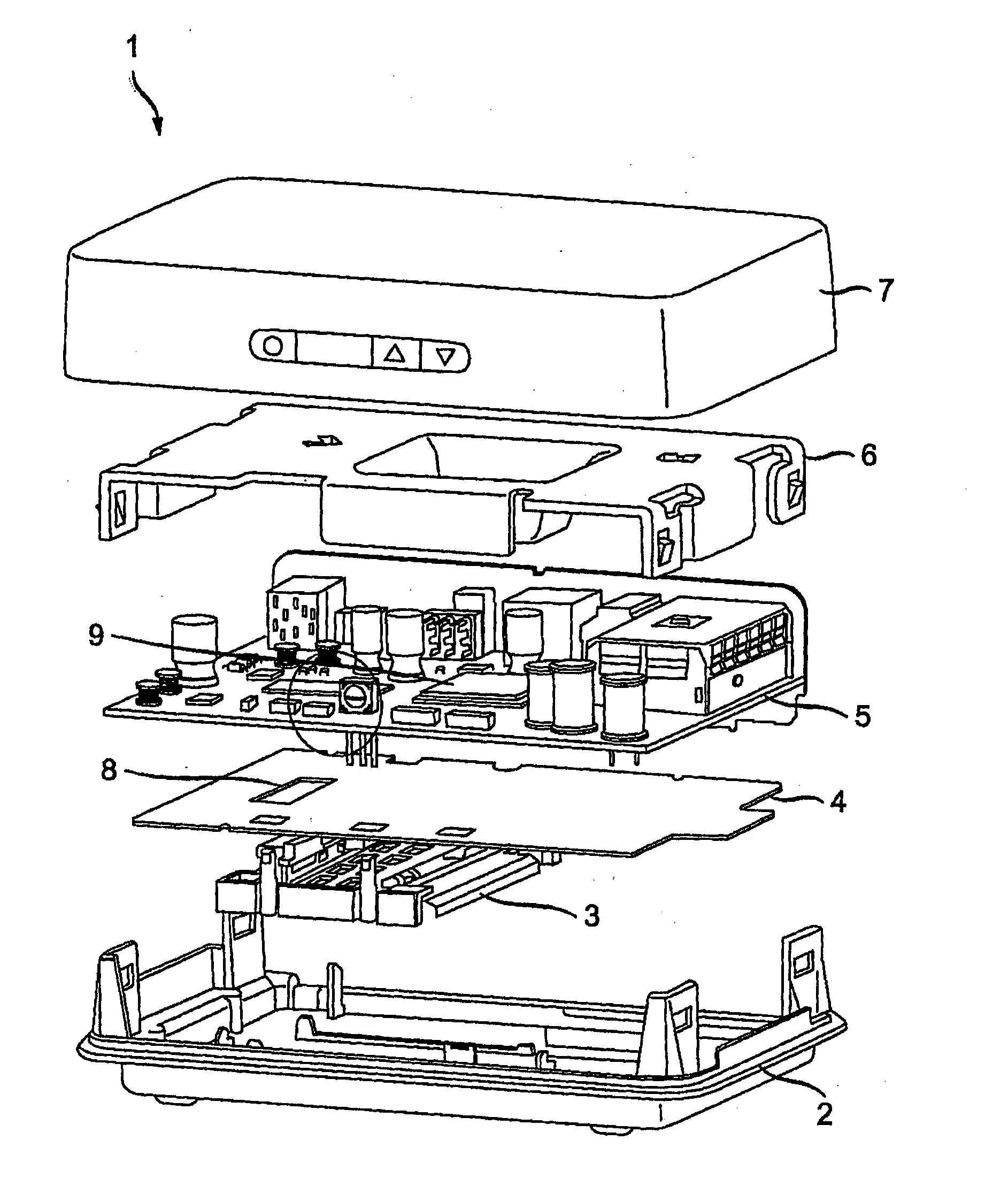 Set top box having heat sink pressure applying means