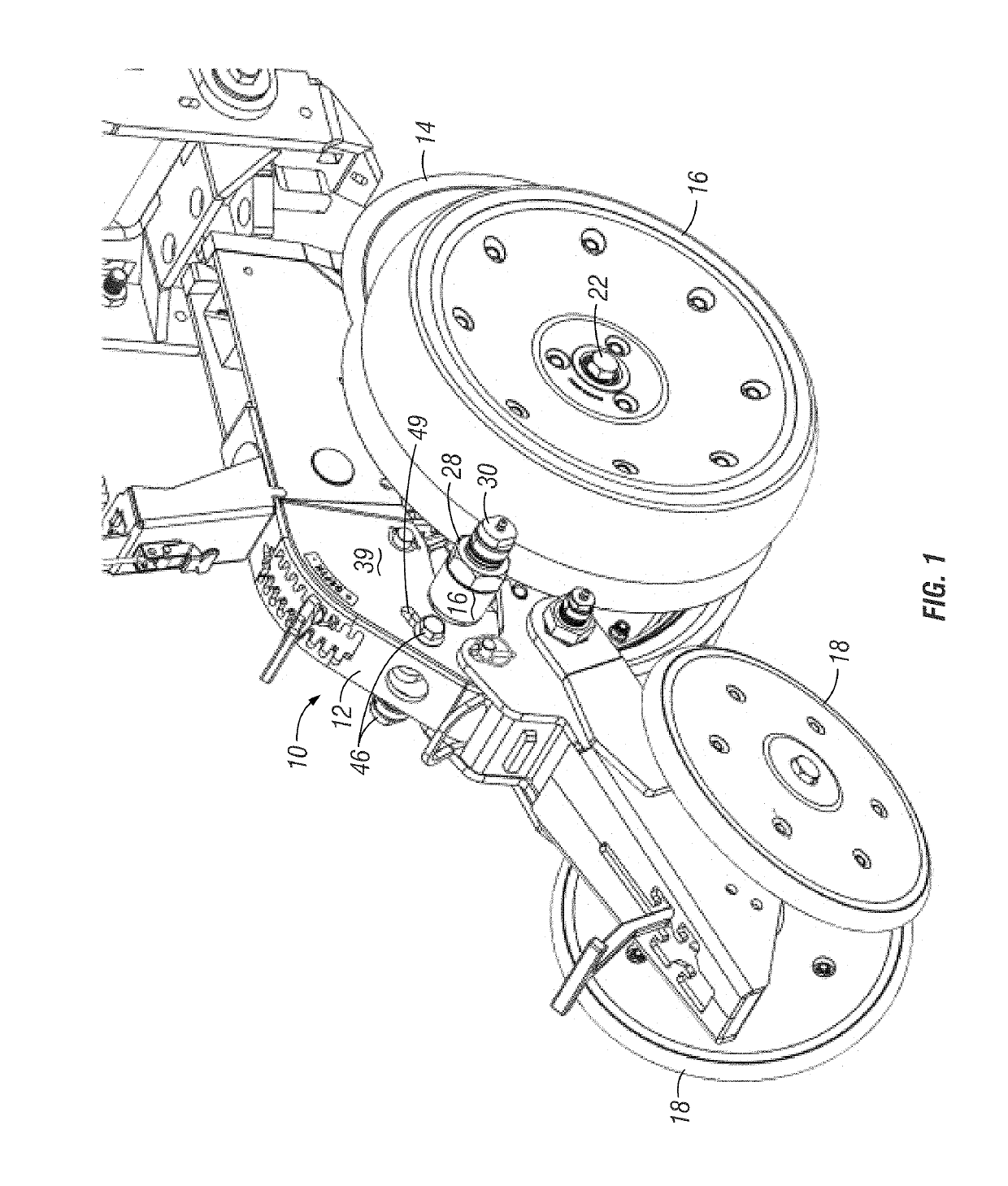 Row planter with adjustable gauge wheels