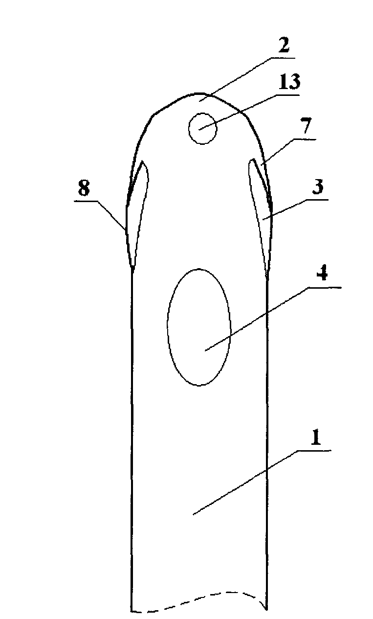 Contact limiting type double-saccule three-cavity catheter