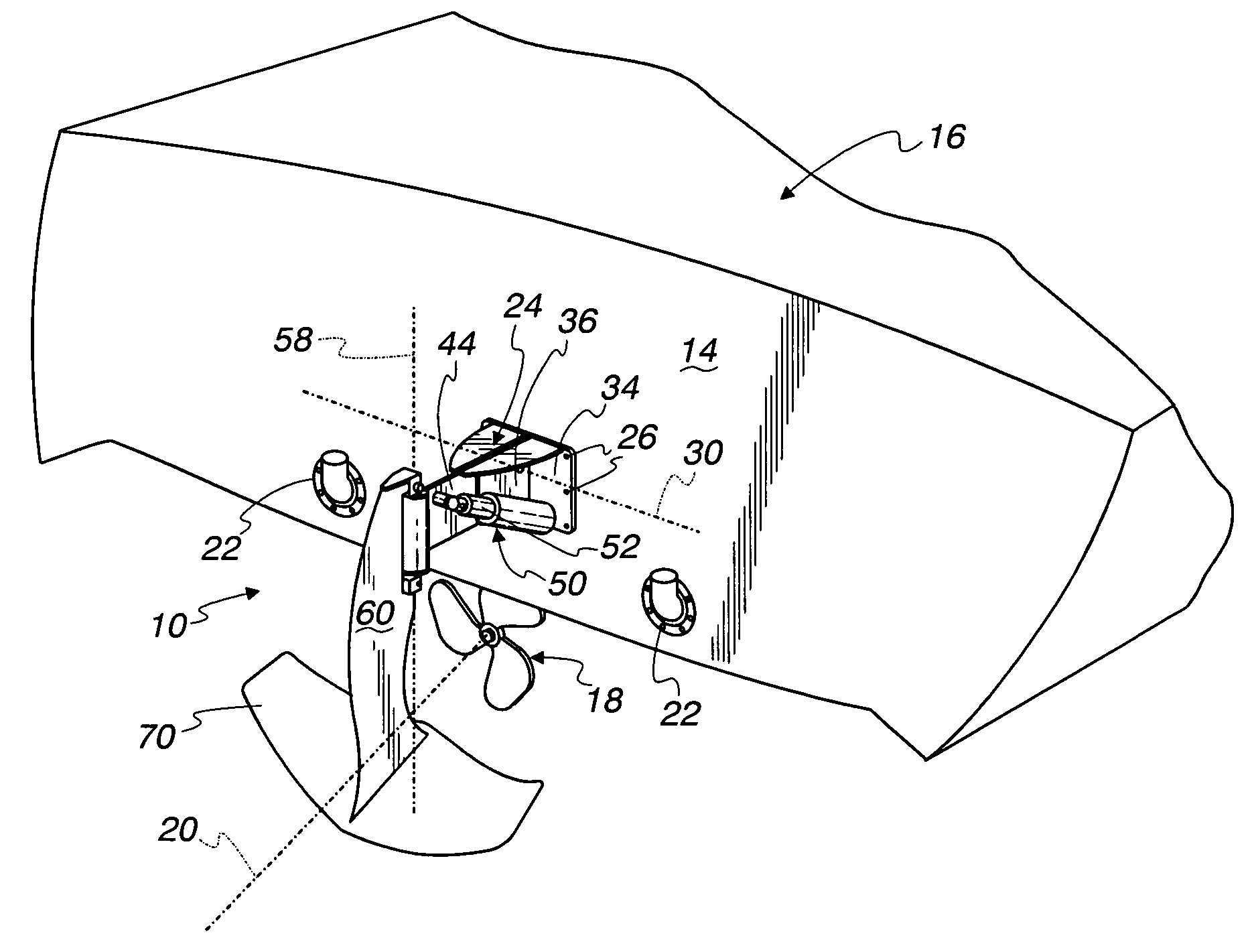 Wake control device for boat