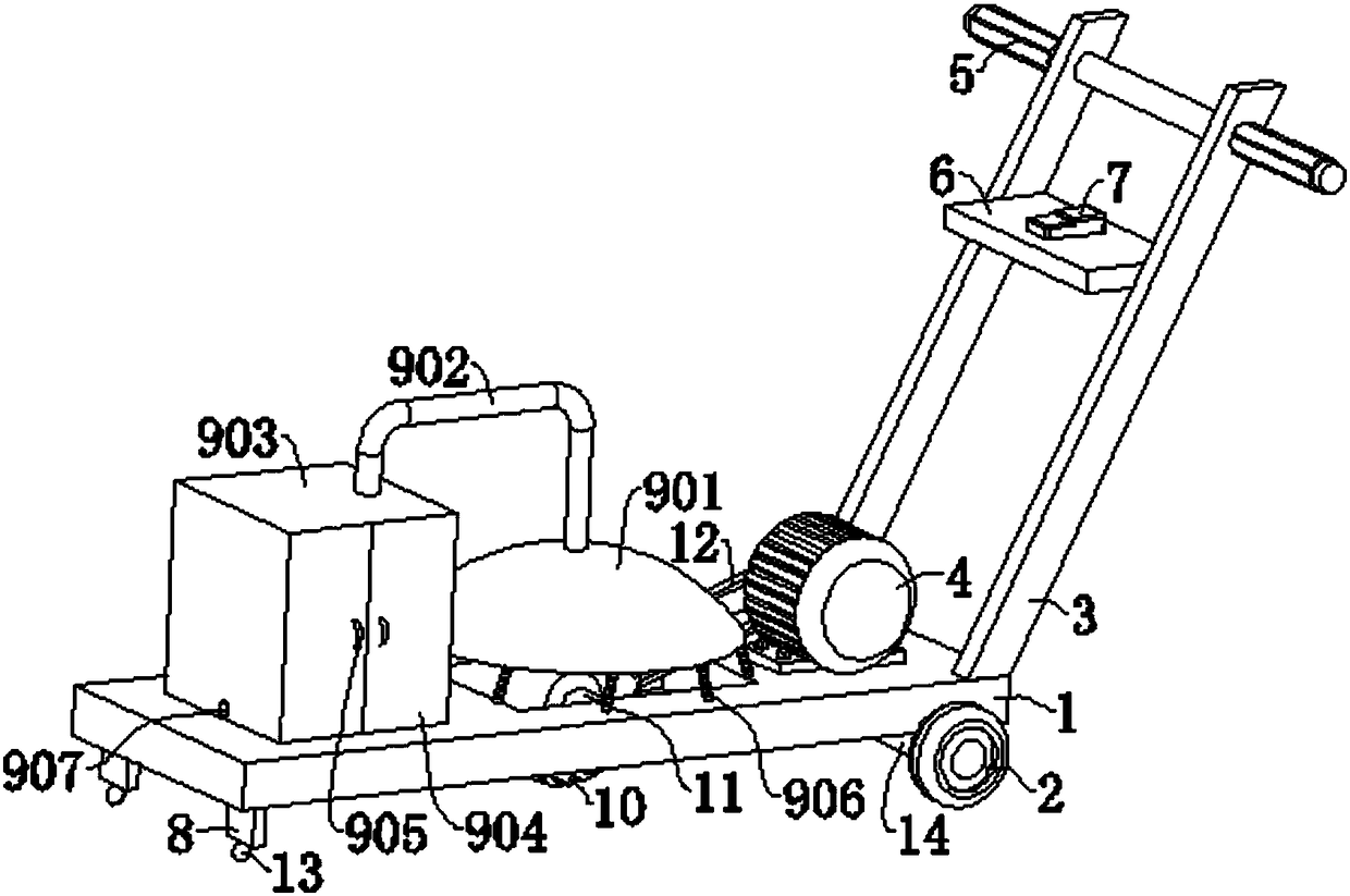 Dustproof pavement grooving machine