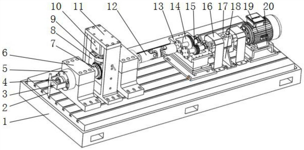 Strip rolling mill comprehensive fault simulation test bench considering multidirectional loading working condition