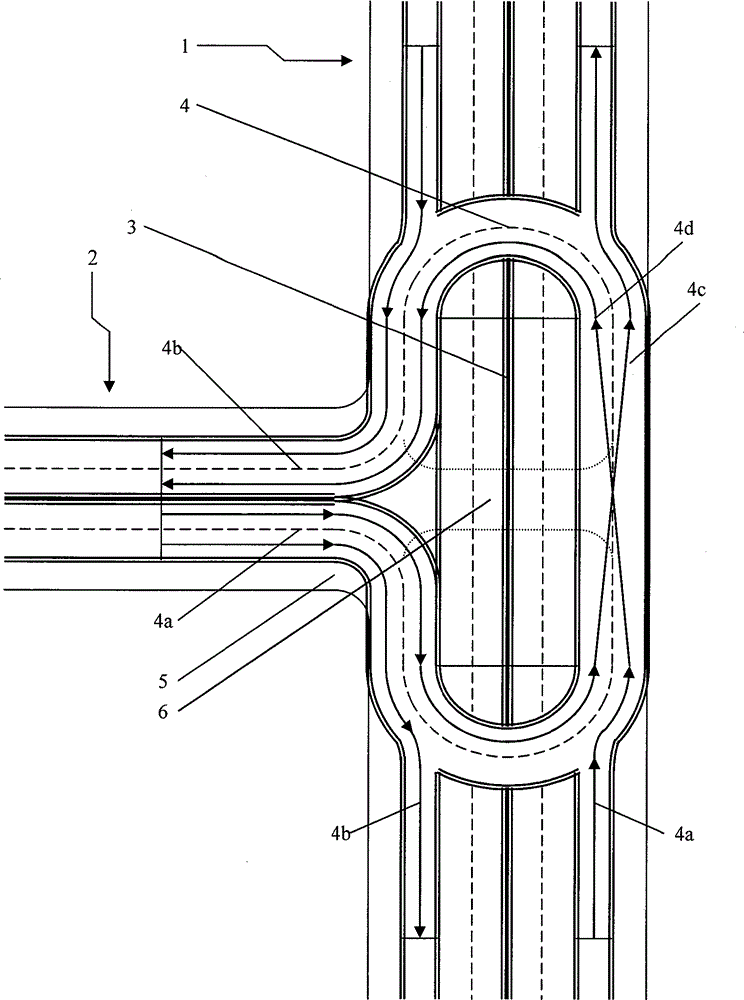 T road barrier-free all-pass combined transportation hub