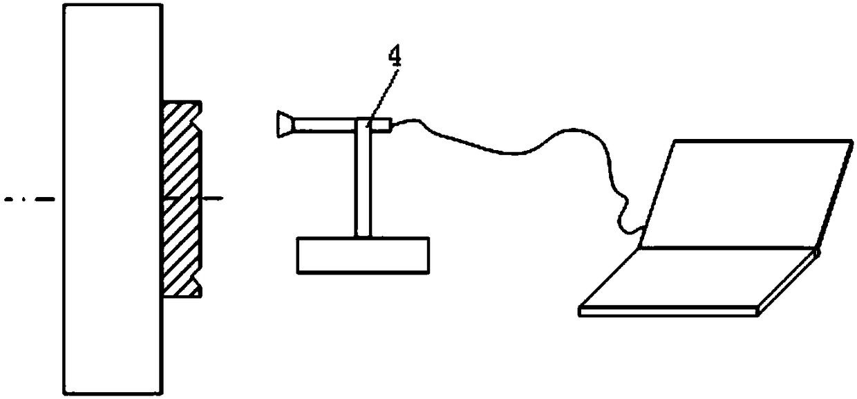 Tool-changing machining method based on CCD camera in-situ measurement