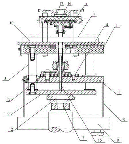 Automatic powder forming die carrier based on powder metallurgy press and implementation method thereof