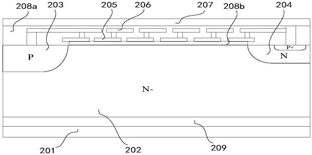 Semiconductor device voltage-withstanding structure