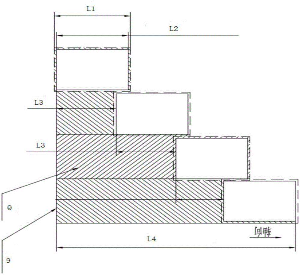 Probe and scanning device for detecting turbine partition plate weld joint ultrasonic phased array