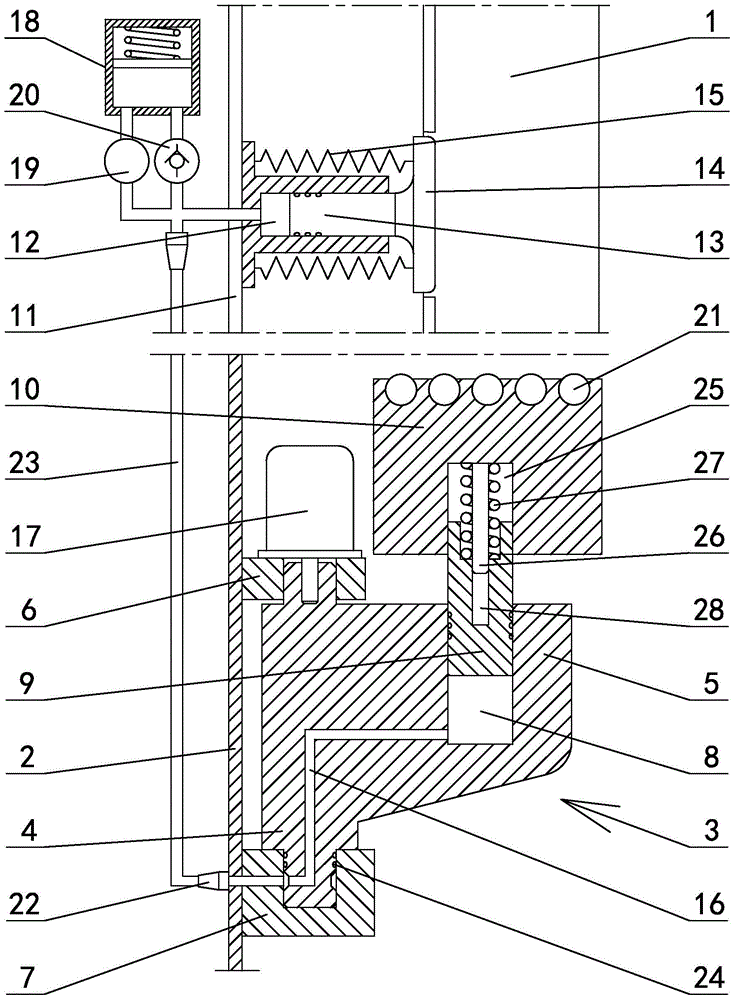 A marine container positioning guide rail device