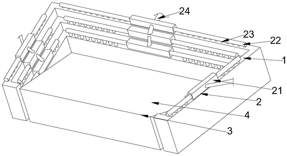 Open channel section construction system and method adopting layer-by-layer drainage method