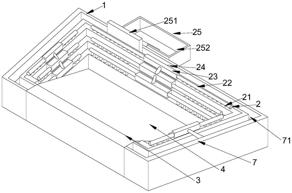 Open channel section construction system and method adopting layer-by-layer drainage method