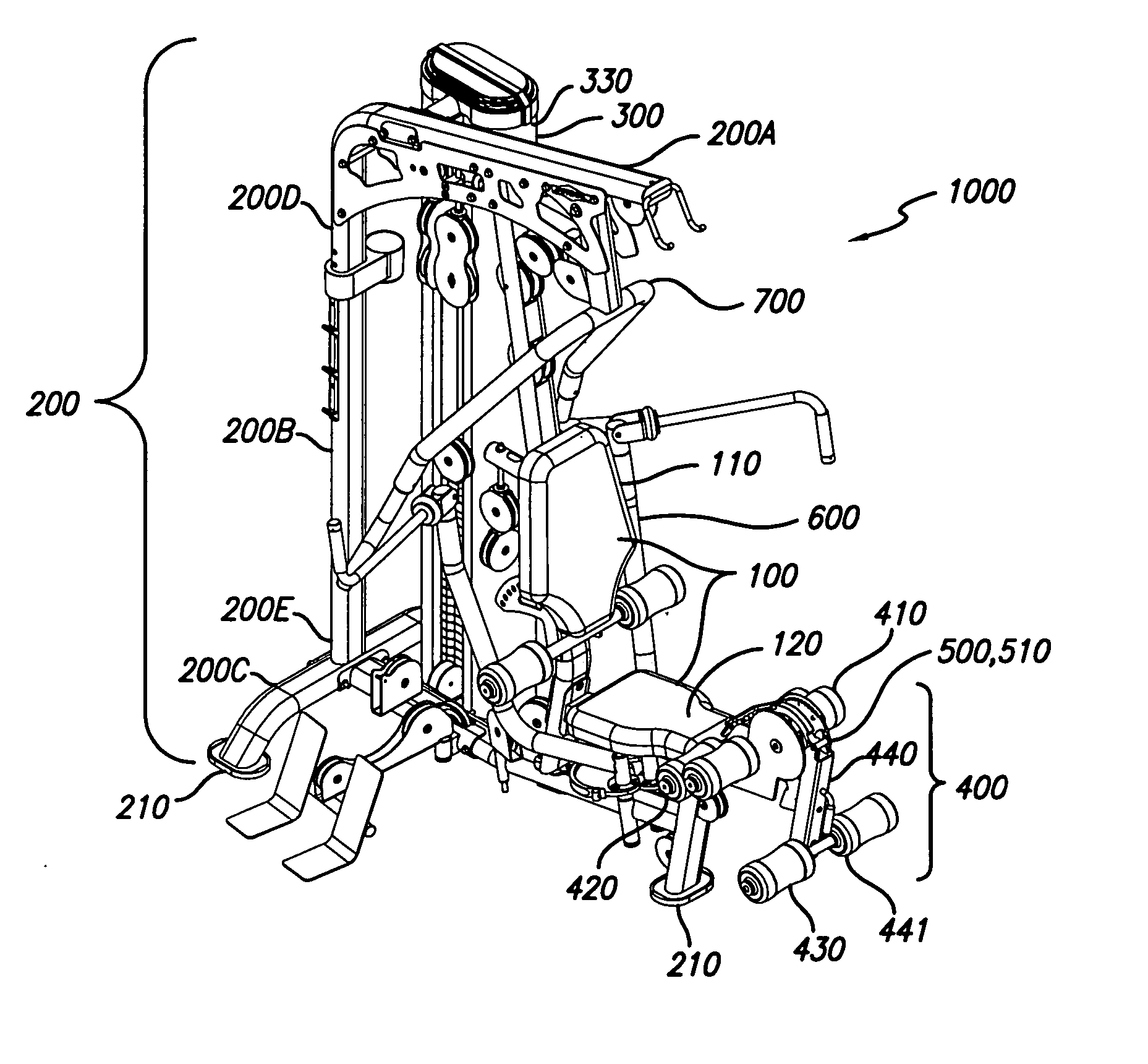 Leg exercise apparatus and method with gravity latch device