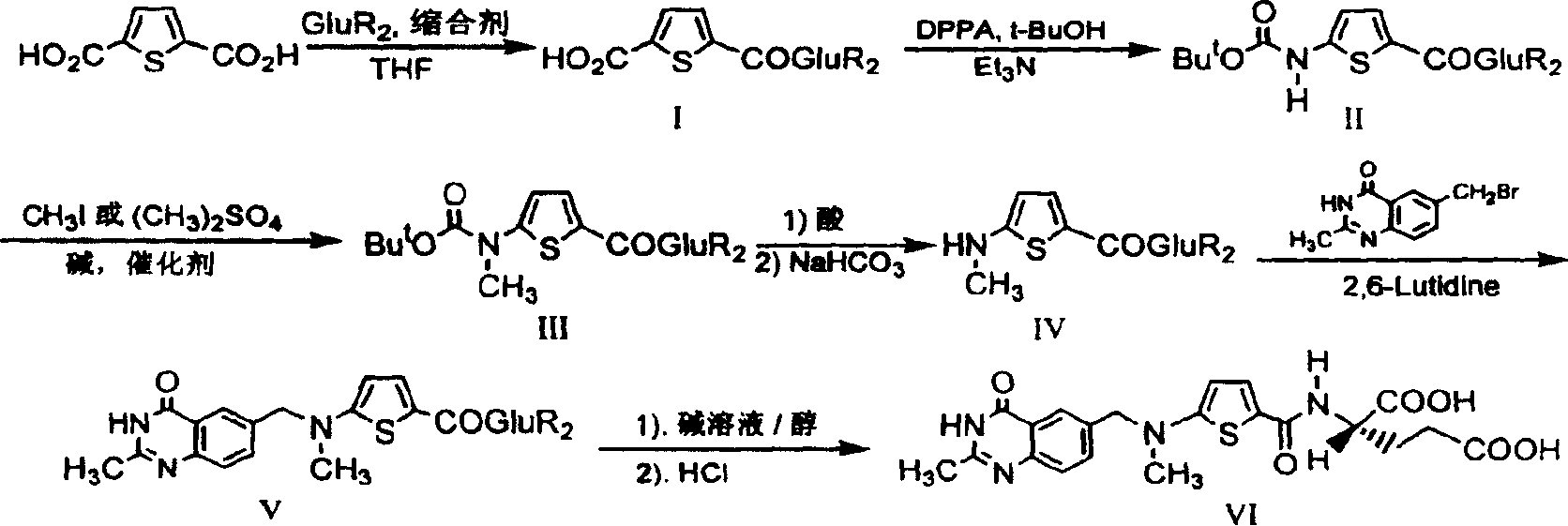 Synthesis of anticancer medicine Raltiprexed