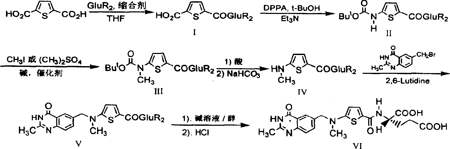 Synthesis of anticancer medicine Raltiprexed