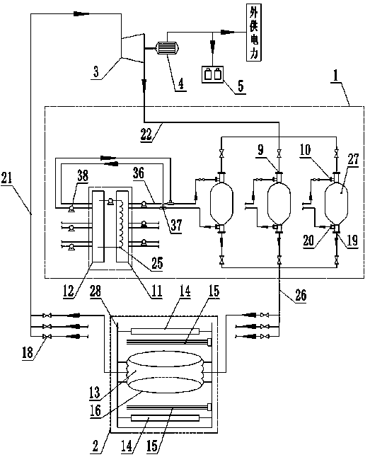 Metal hydrogen storage material hydrogen energy negative pressure work applying system