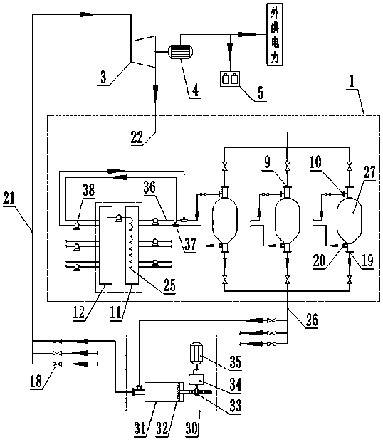 Metal hydrogen storage material hydrogen energy negative pressure work applying system