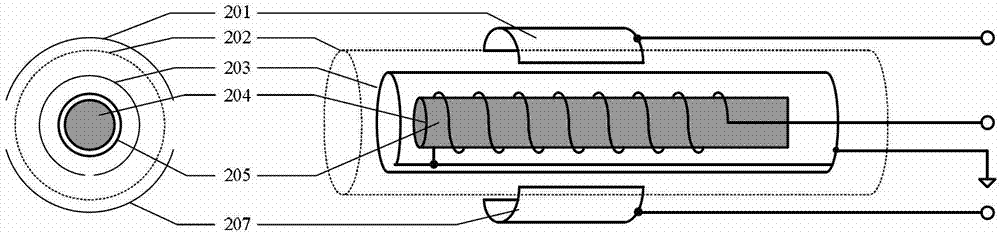 Non-contact 485 bus on-line monitoring device having direction detection