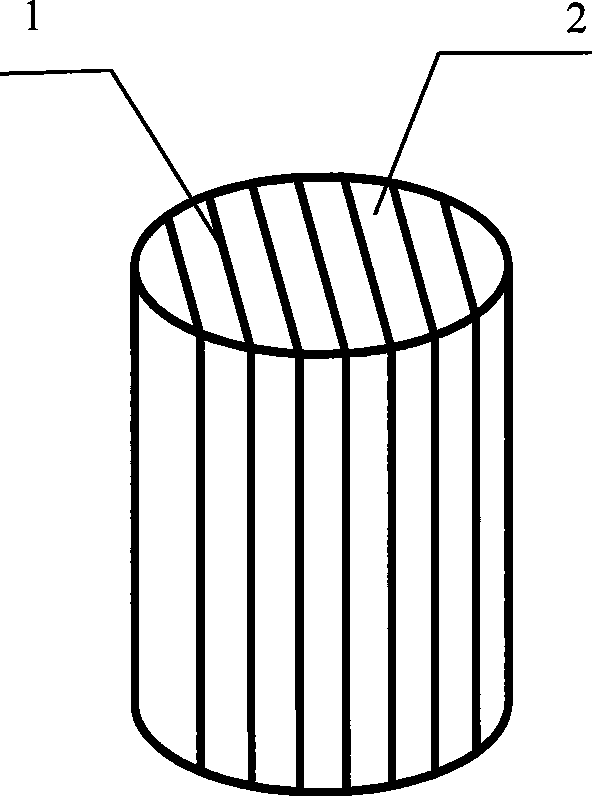 Cementing magnetostrictive material and preparation thereof