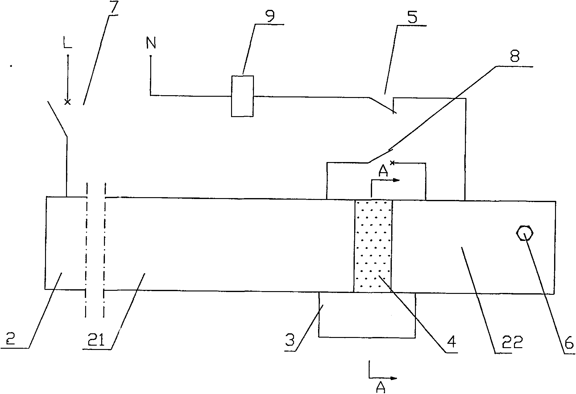 Automatic parking secure protection device for mobile device using secure sliding line