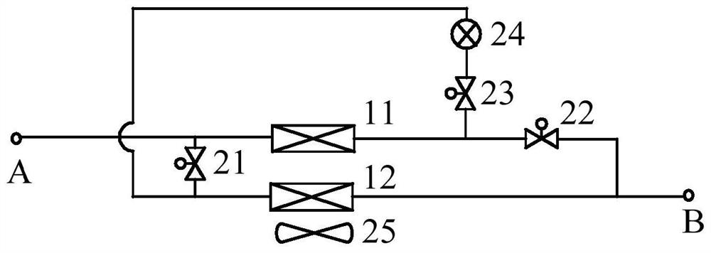 Air conditioner heat exchange structure, air conditioner system, control method of air conditioner system and air conditioner indoor unit