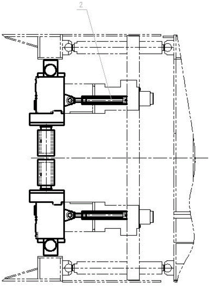 An all-round direction adjustment device for the main drive of a tunnel boring machine