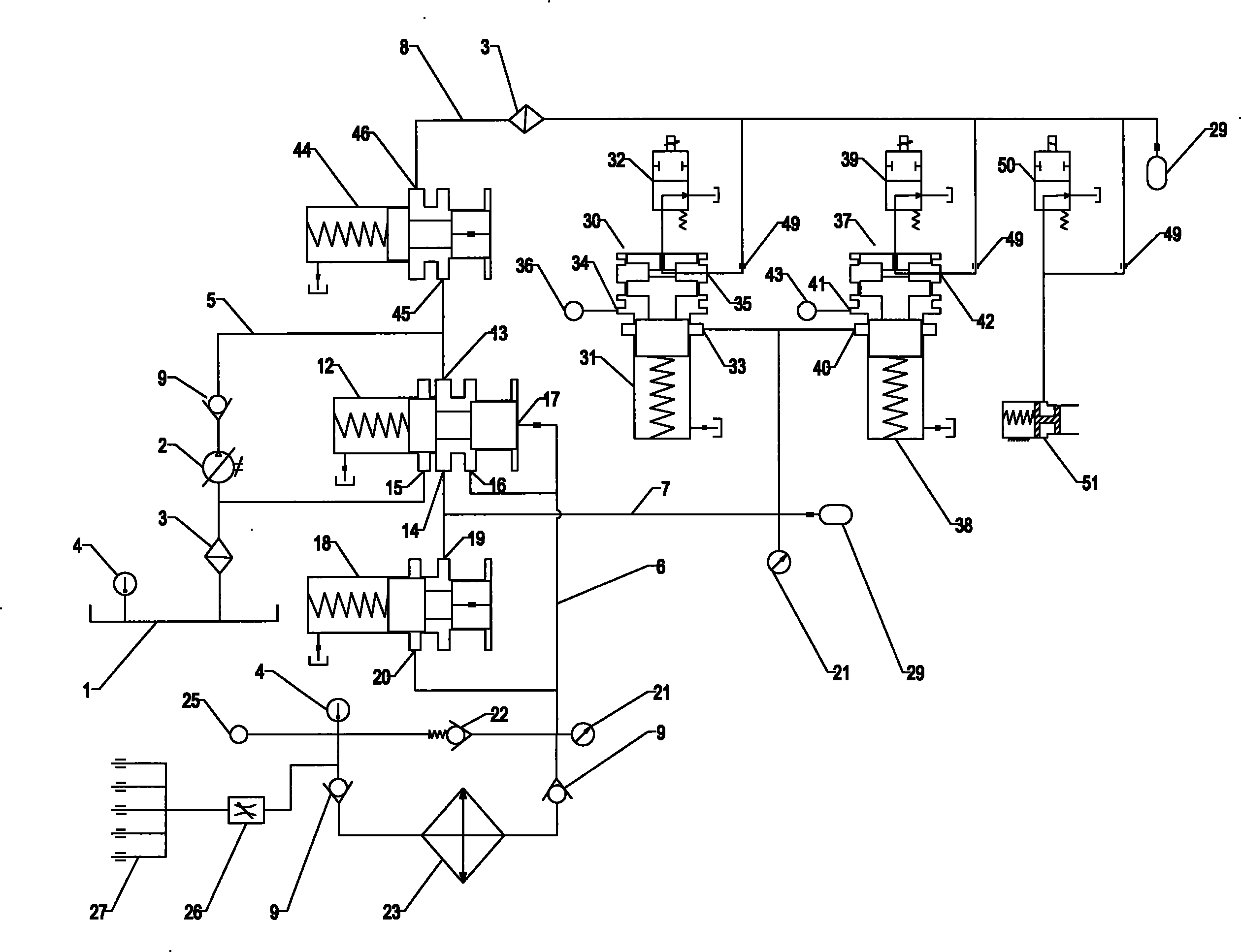 Hydraulic control device for hybrid power transmission