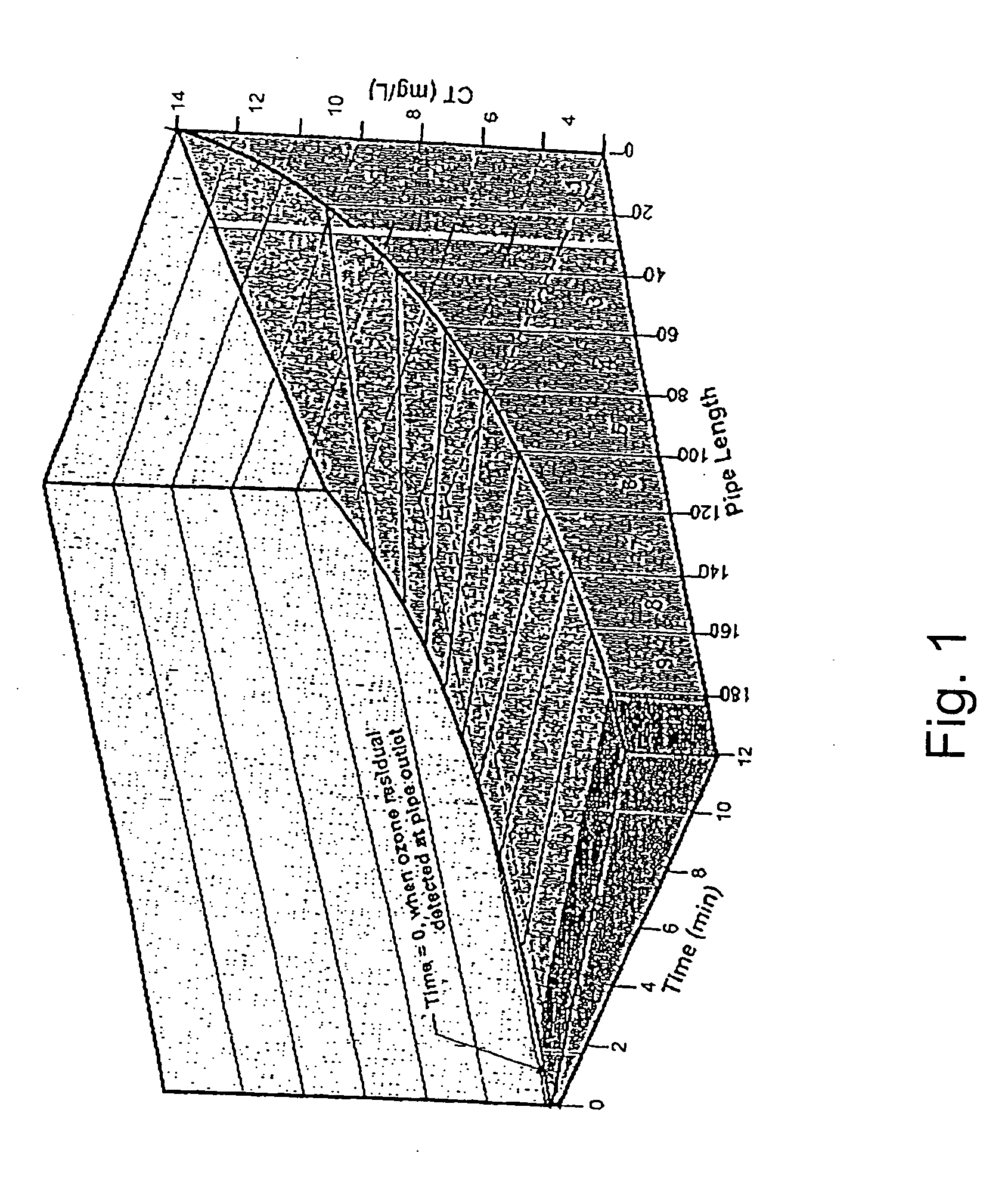 Method and apparatus for ozone disinfection of water supply pipelines