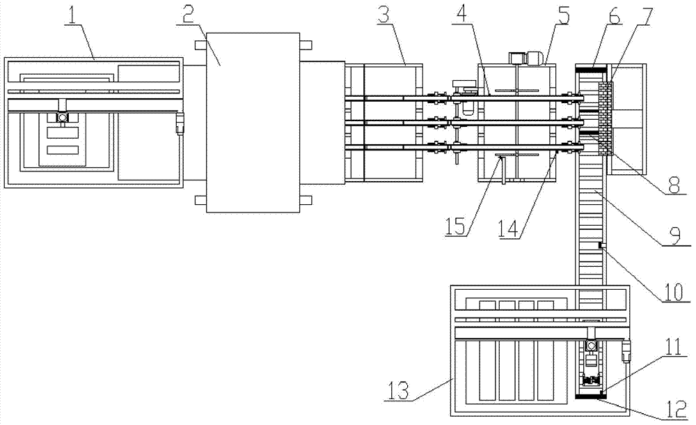 A pvc floor automatic punch assembly line system