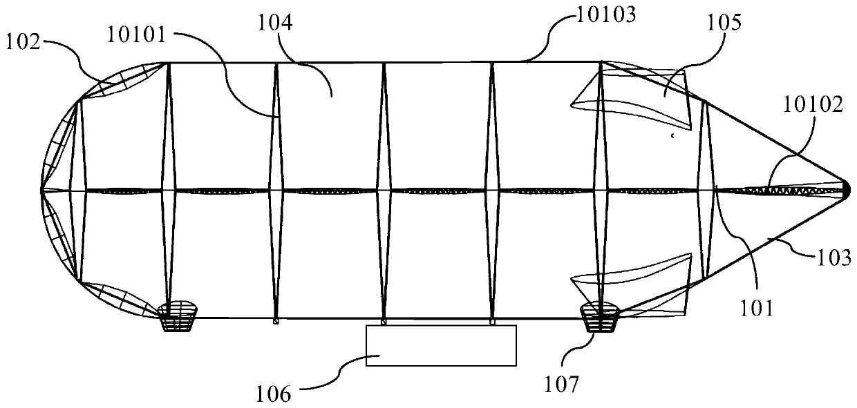 Stratospheric airship with large-scale rigid-flexible integrated structure