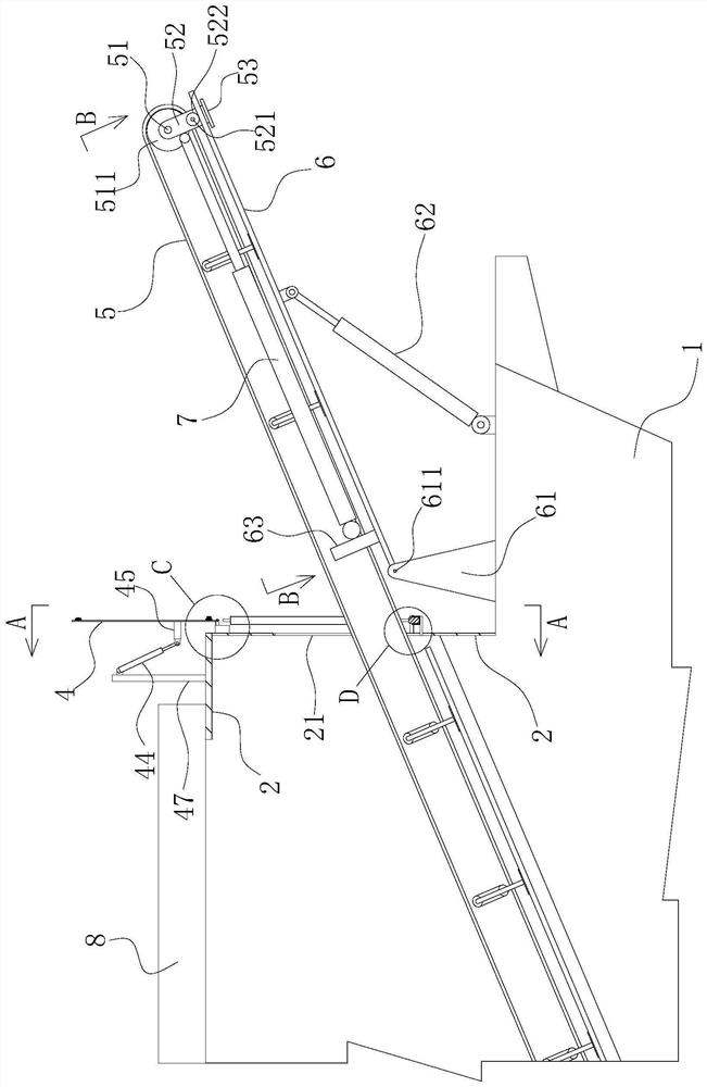 Conveying device for sand carrier and using method of conveying device