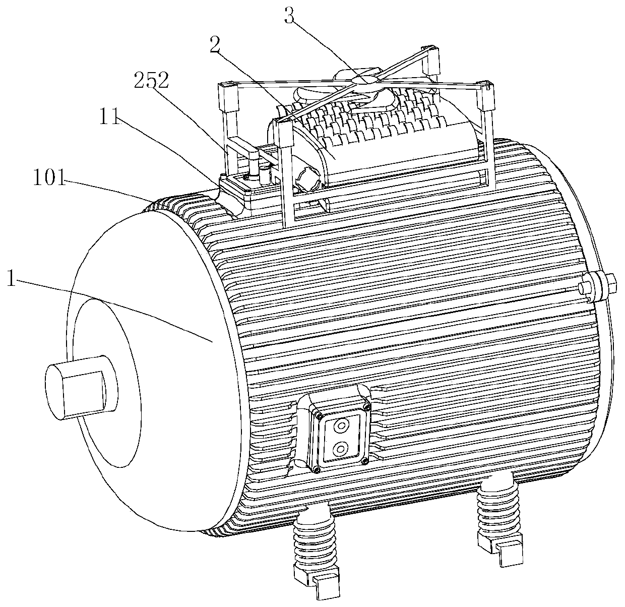 Water-cooled motor