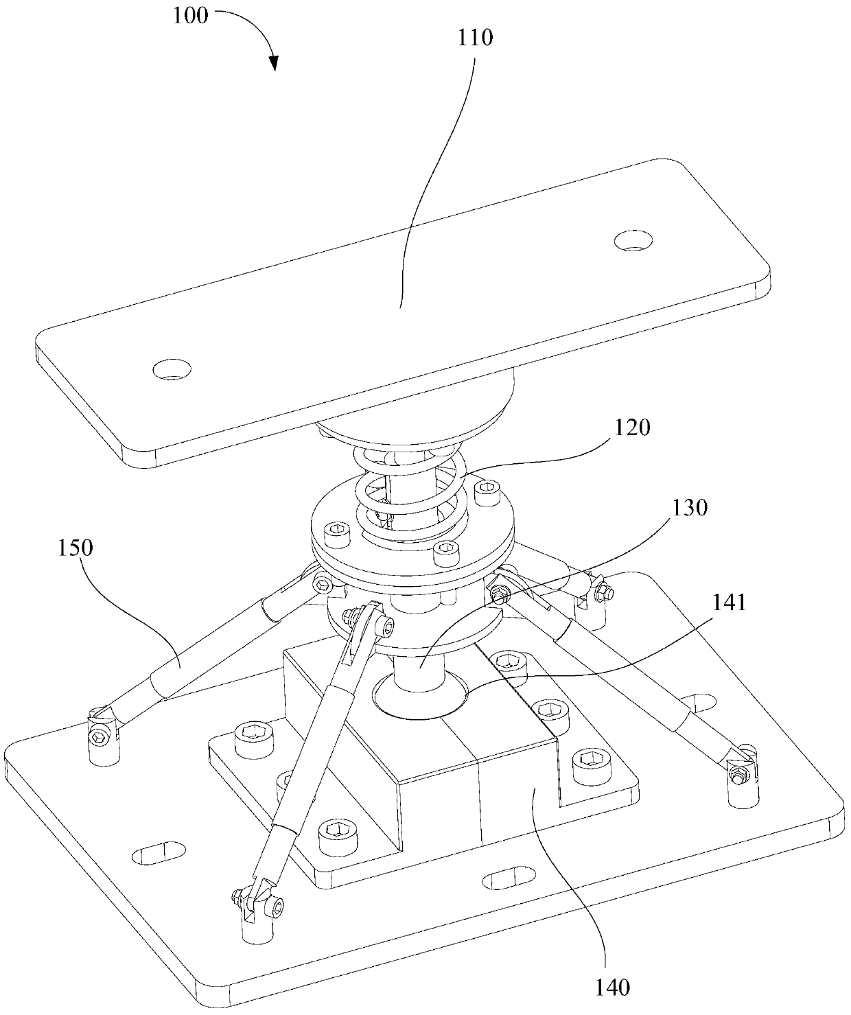 Vibration-absorbing base of lamp and floodlight adopting the vibration-damping base