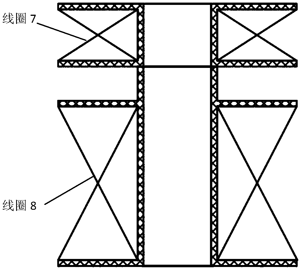 Double-coil bistable-state electromagnetic mechanism provided with armature with sealing conical surface