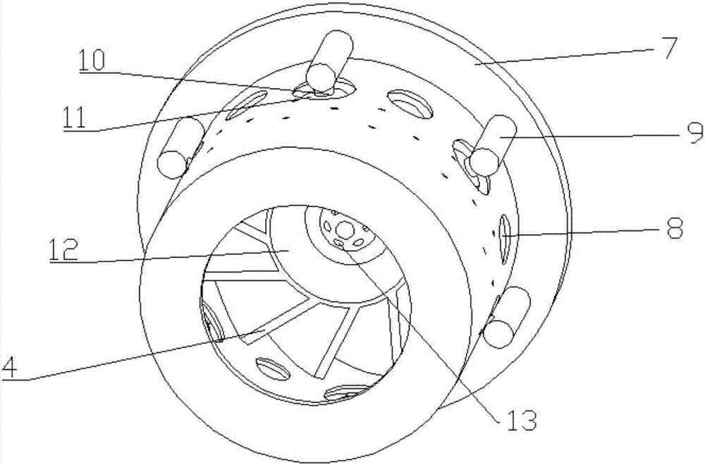 Gas turbine low-pollution combustion chamber single-vortex head structure